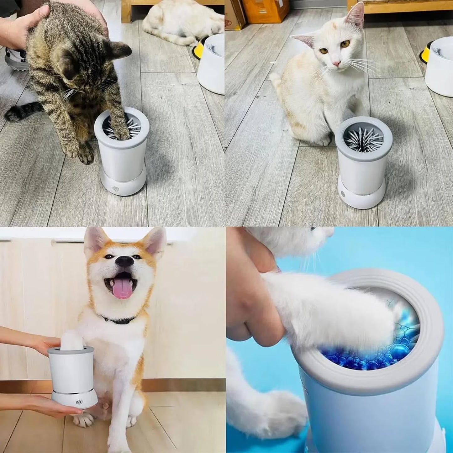GWAAMB Automatic Pet Paw Cleaner - Electric Foot Washing Machine for Dogs and Cats