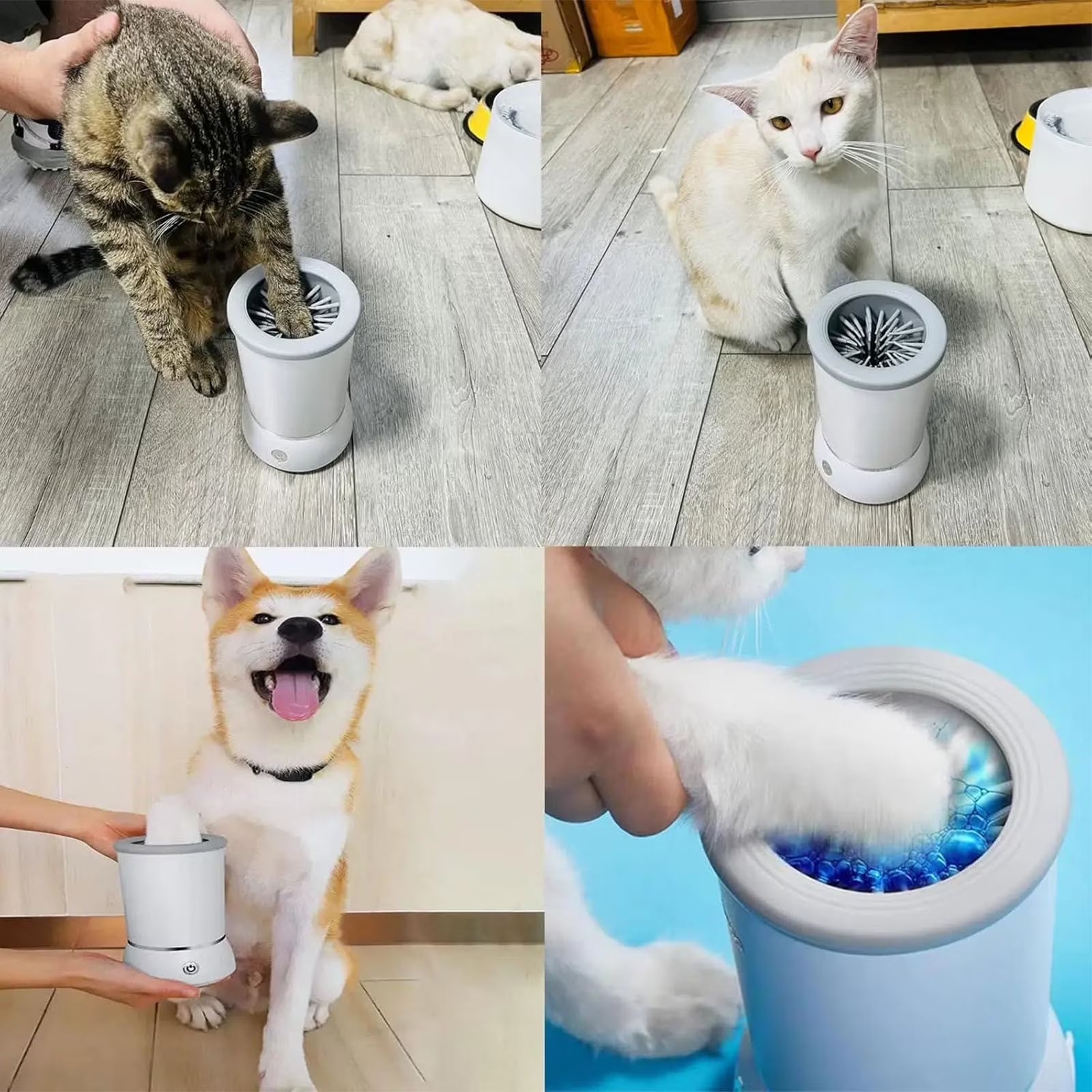 GWAAMB Automatic Pet Paw Cleaner - Electric Foot Washing Machine for Dogs and Cats