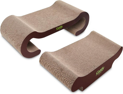 Catify Heavy-Duty Interactive Cat Scratcher and Lounger - Safe for Claws and Furniture, Supports Natural Behaviors